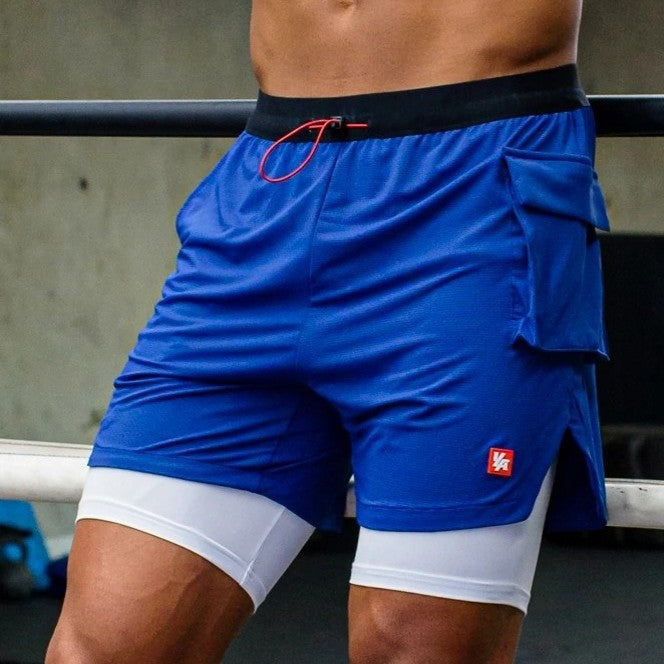 FlexFit Men's Dual Layer Workout Shorts